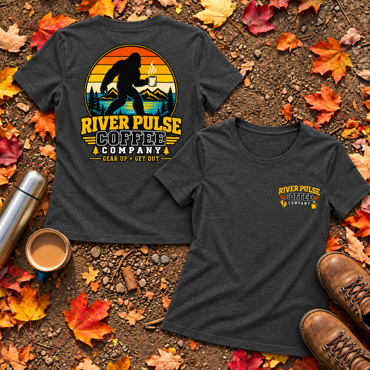 Women's Big Foot & Coffee Relaxed T-Shirt