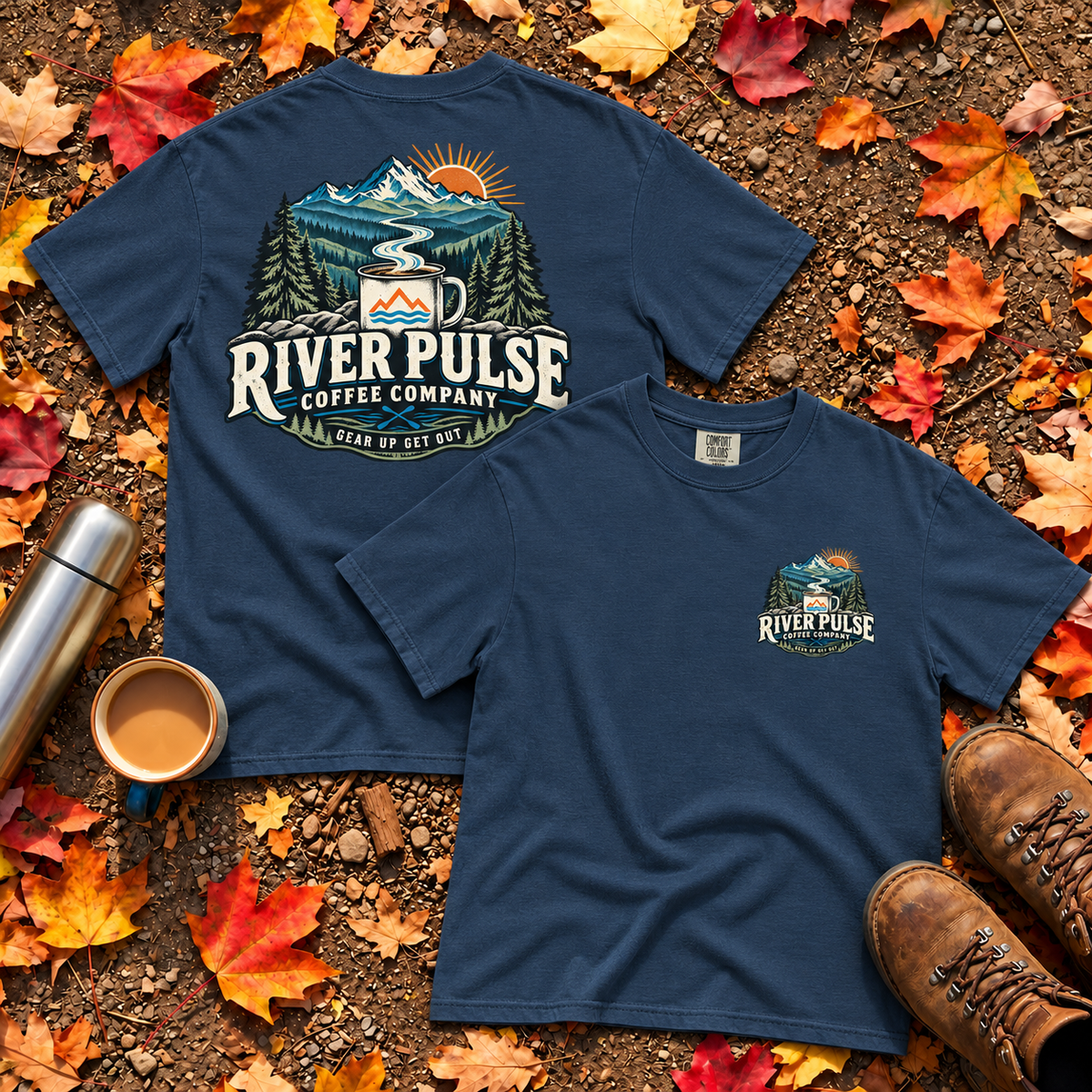 River Pulse Coffee Company Logo Shirt