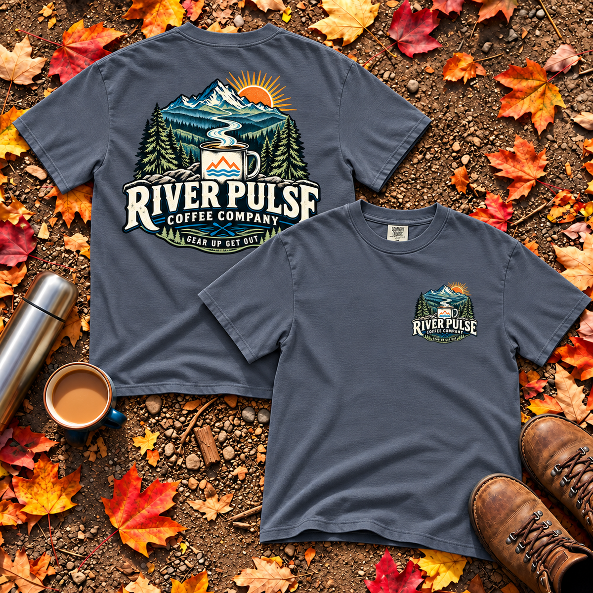 River Pulse Coffee Company Logo Shirt