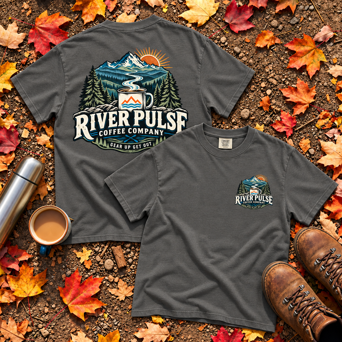 River Pulse Coffee Company Logo Shirt
