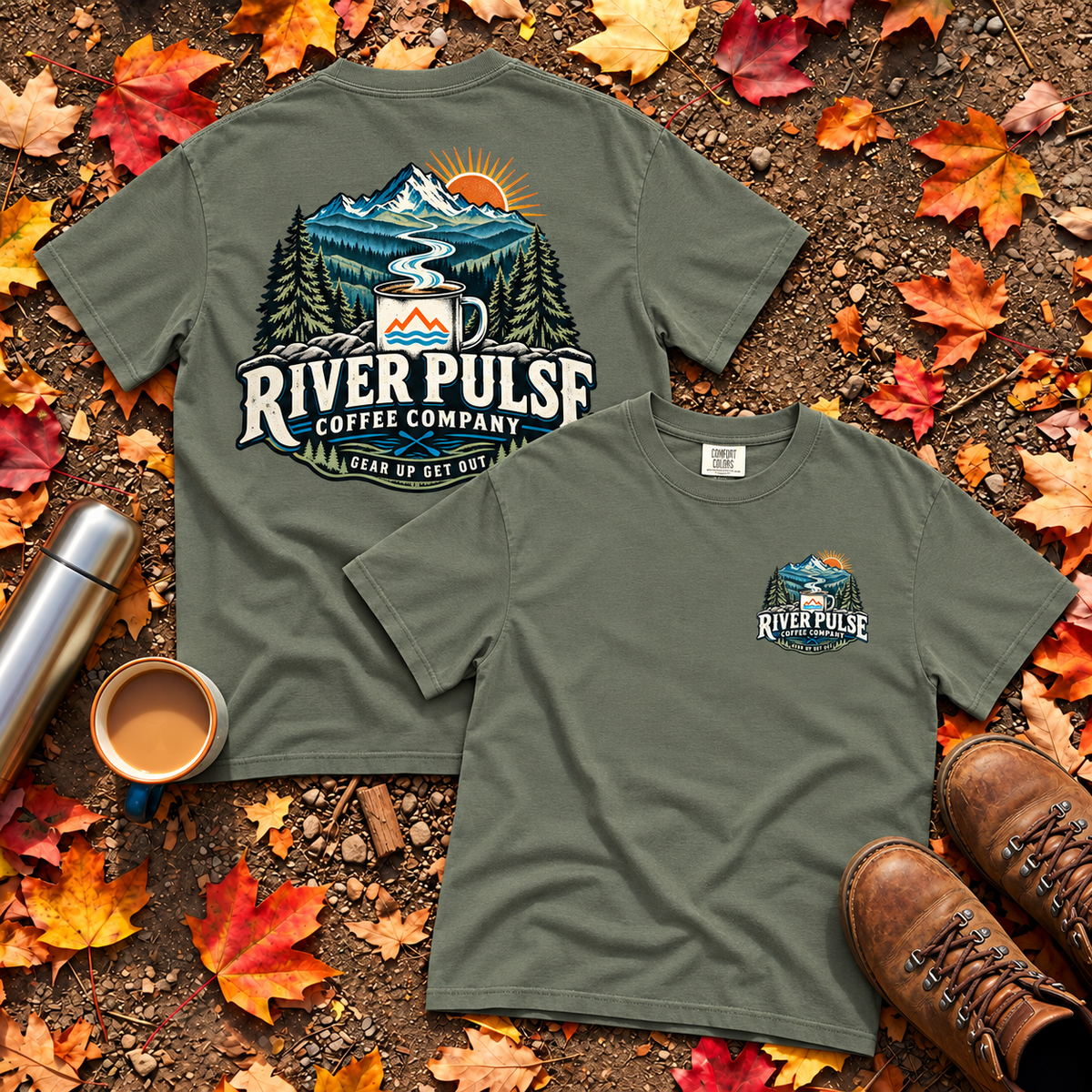 River Pulse Coffee Company Logo Shirt
