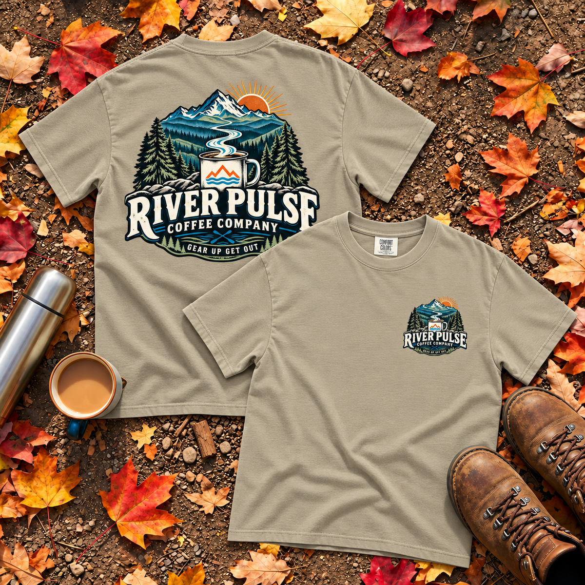River Pulse Coffee Company Logo Shirt