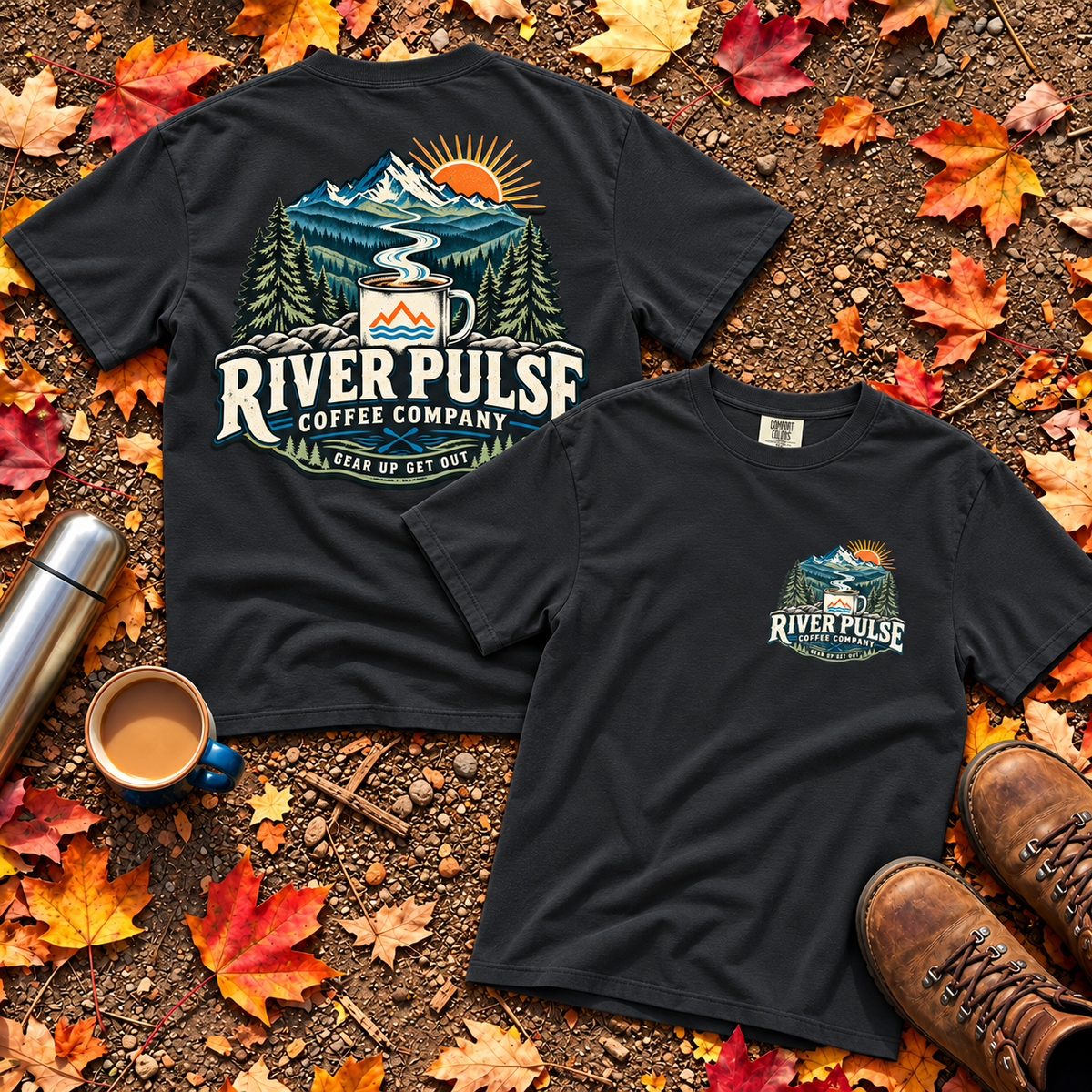 River Pulse Coffee Company Logo Shirt