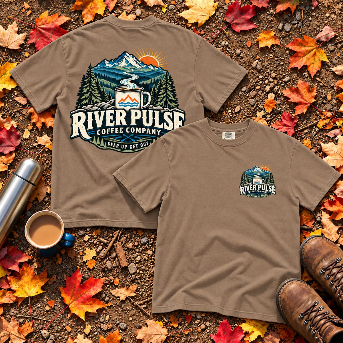 River Pulse Coffee Company Logo Shirt