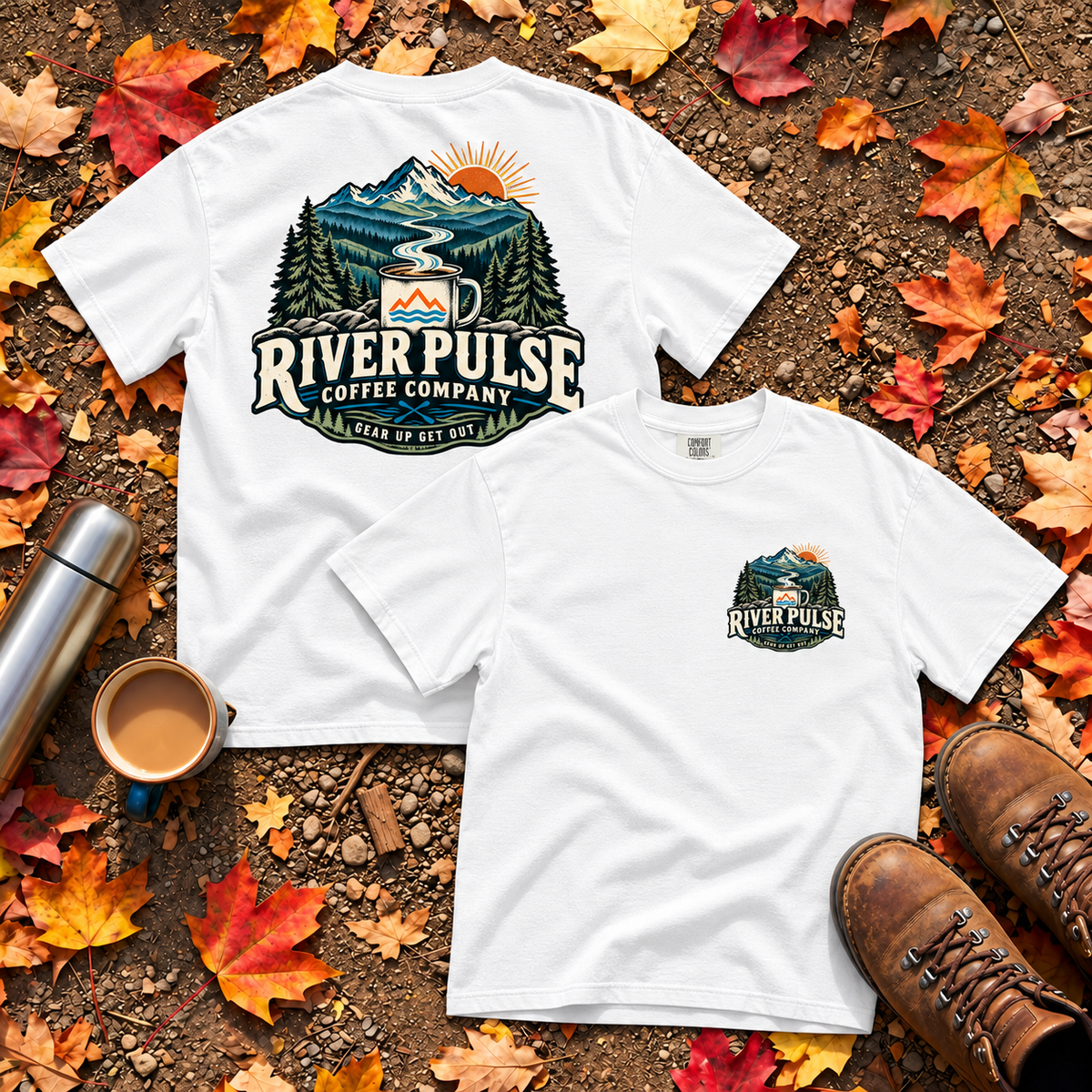 River Pulse Coffee Company Logo Shirt